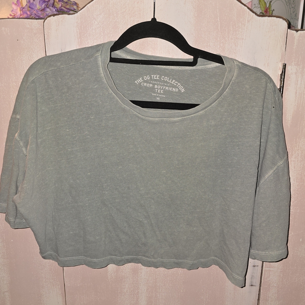Aeropostale Heather Gray Crop Top